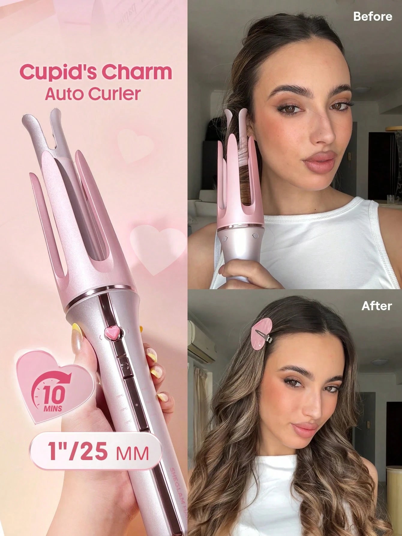شيجلام Hair Cupid s Charm One Touch Instant Curler 1/25mm - الصورة 2