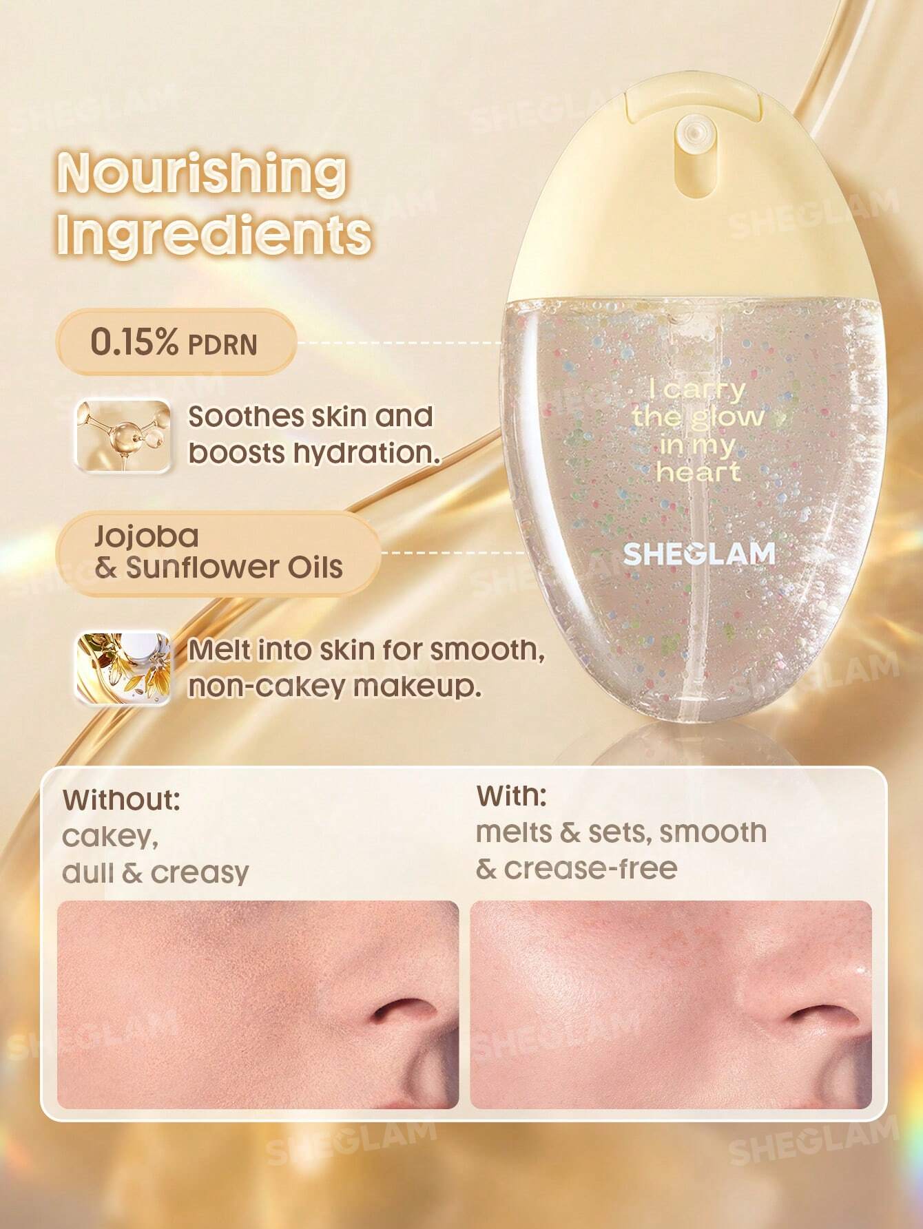 شيجلام Crystal Intentions Vibe Shield Long-Lasting بخاخ تثبيت المكياج - الصورة 6