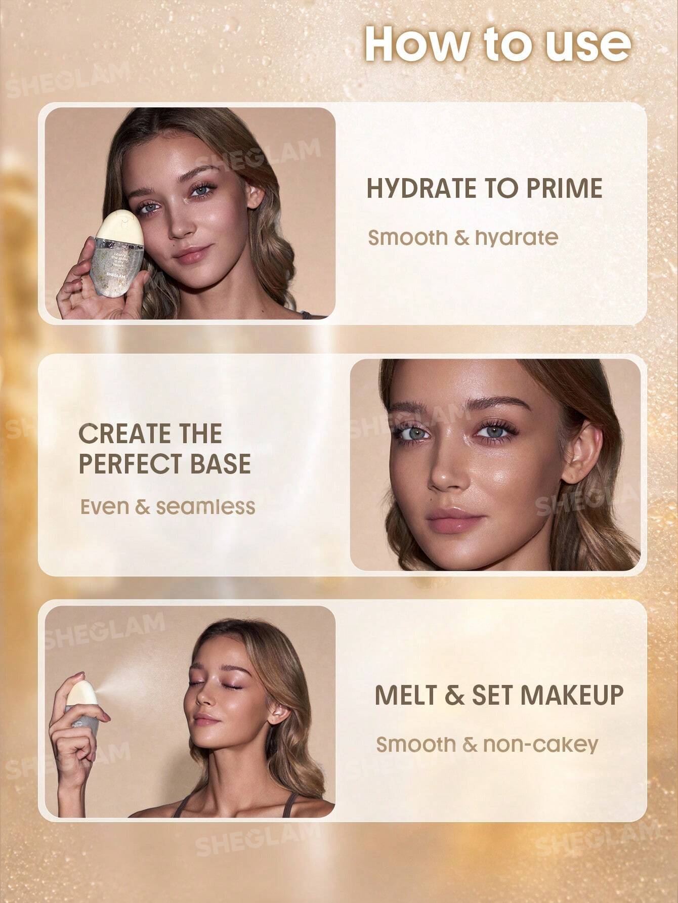 شيجلام Crystal Intentions Vibe Shield Long-Lasting بخاخ تثبيت المكياج - الصورة 5