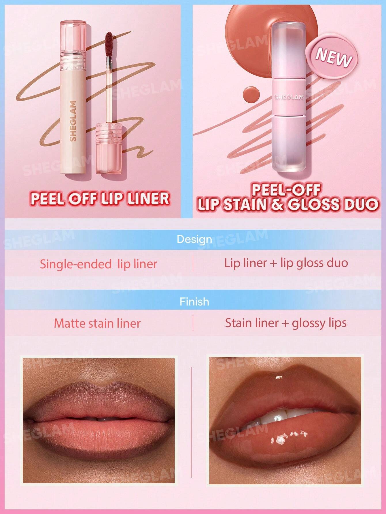 شيجلام Line To Shine Peel-Off Lip Stain و Gloss Duo - الصورة 8