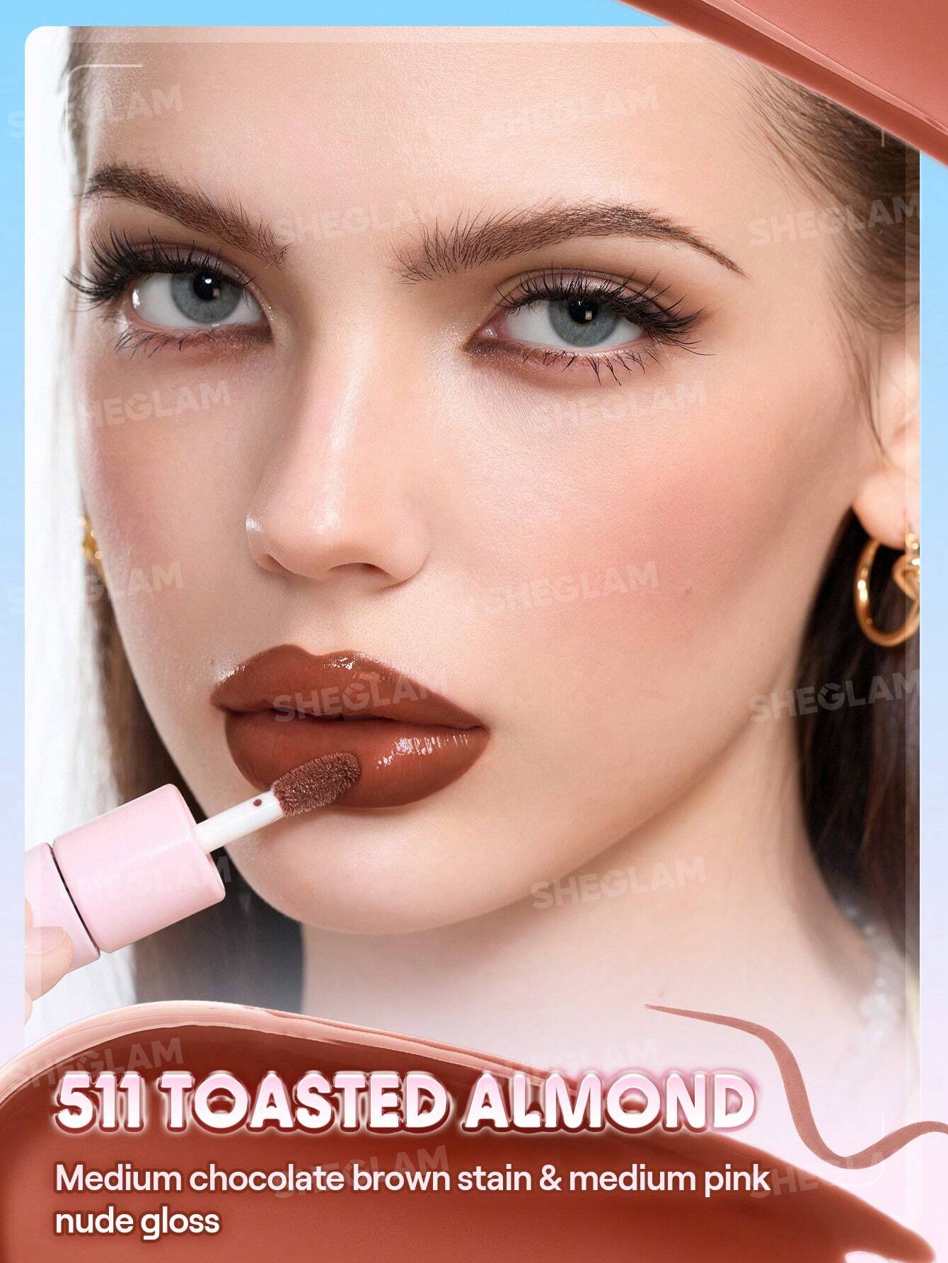شيجلام Line To Shine Peel-Off Lip Stain و Gloss Duo - الصورة 35
