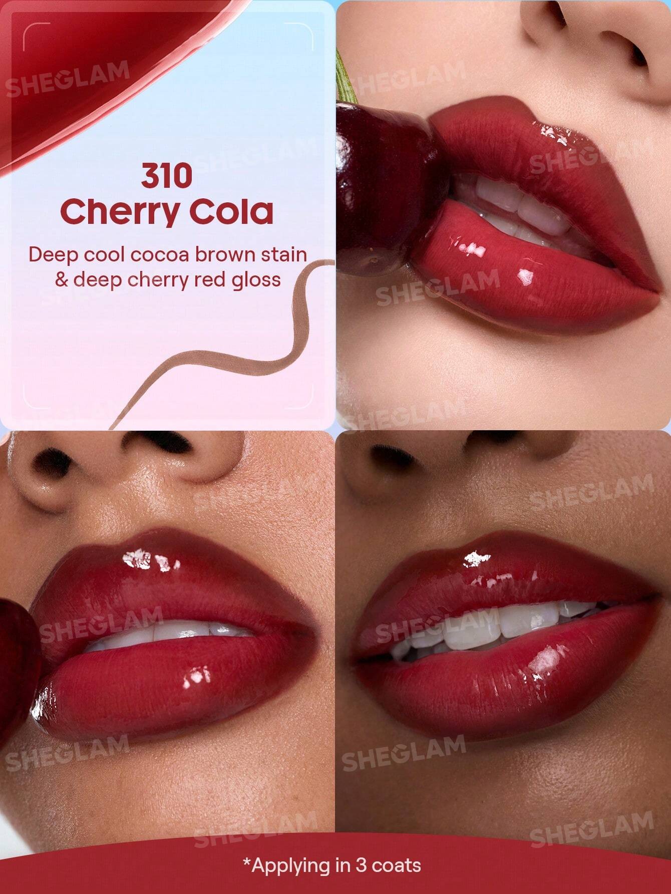 شيجلام Line To Shine Peel-Off Lip Stain و Gloss Duo - الصورة 57