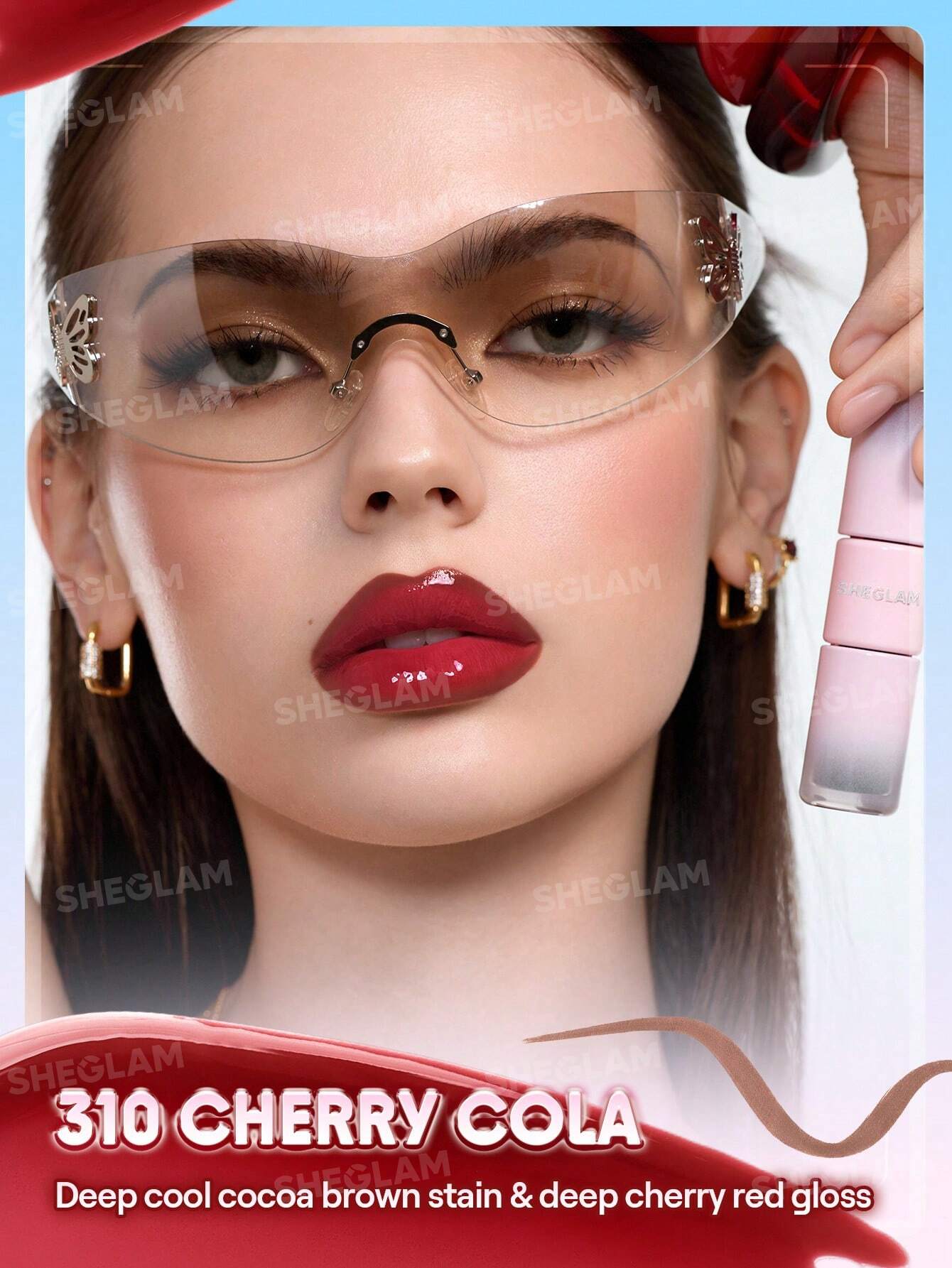 شيجلام Line To Shine Peel-Off Lip Stain و Gloss Duo - الصورة 59