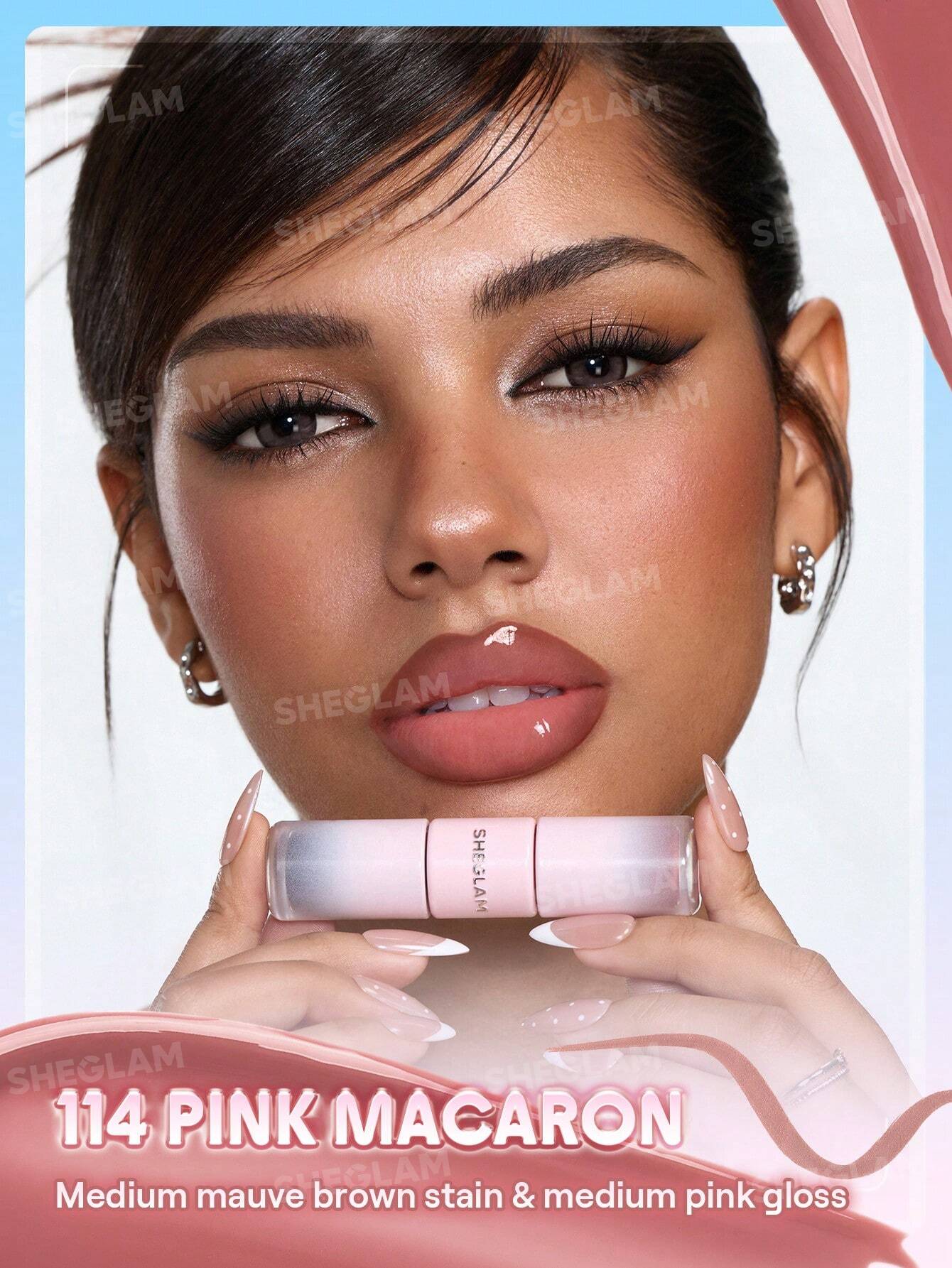 شيجلام Line To Shine Peel-Off Lip Stain و Gloss Duo - الصورة 46