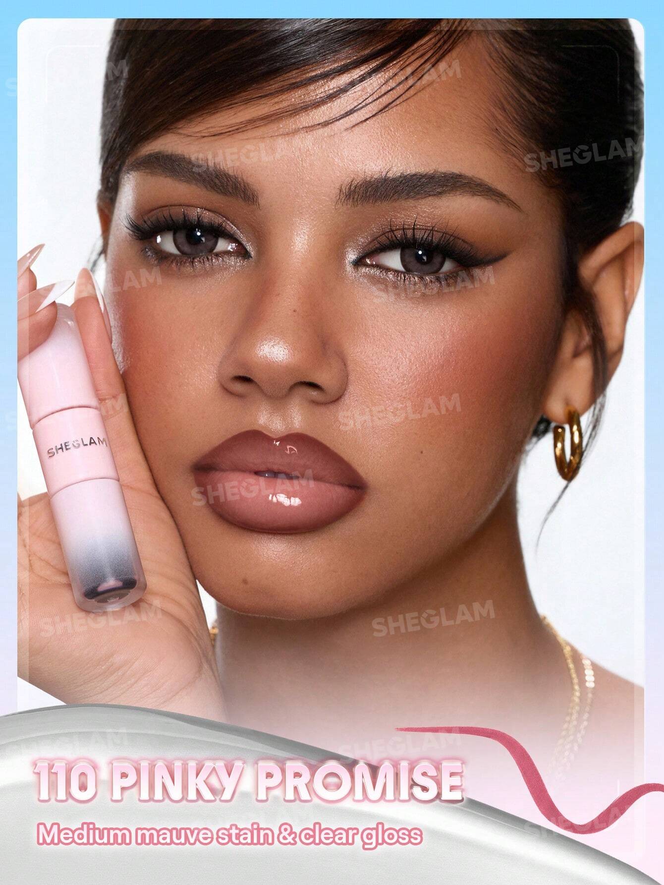 شيجلام Line To Shine Peel-Off Lip Stain و Gloss Duo - الصورة 50