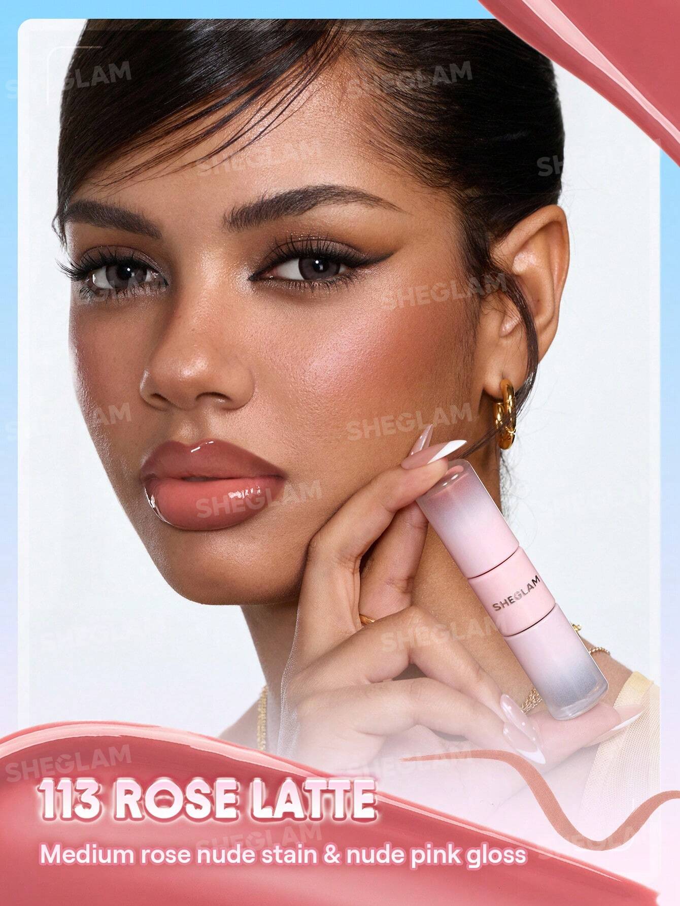 شيجلام Line To Shine Peel-Off Lip Stain و Gloss Duo - الصورة 18