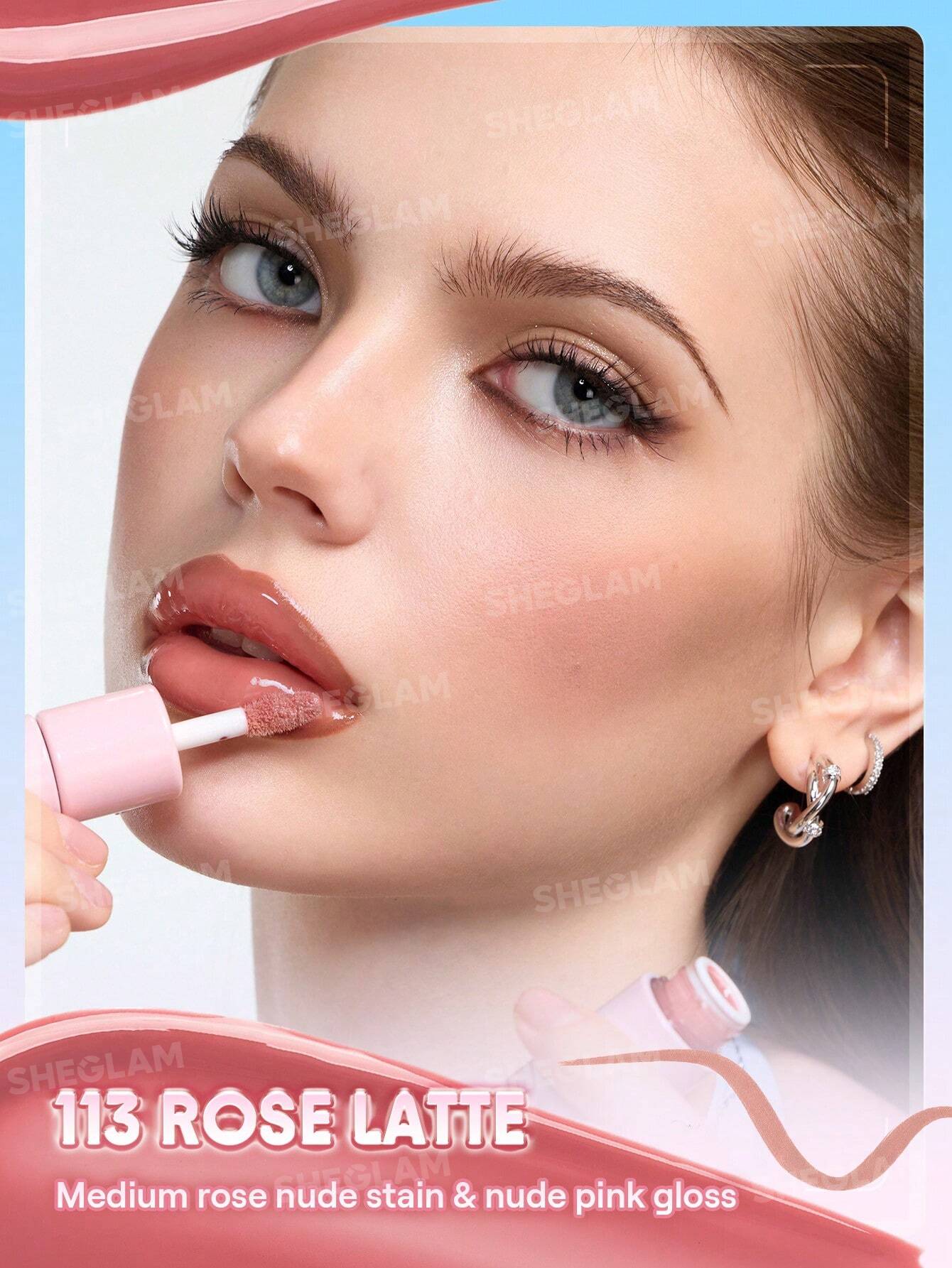 شيجلام Line To Shine Peel-Off Lip Stain و Gloss Duo - الصورة 19