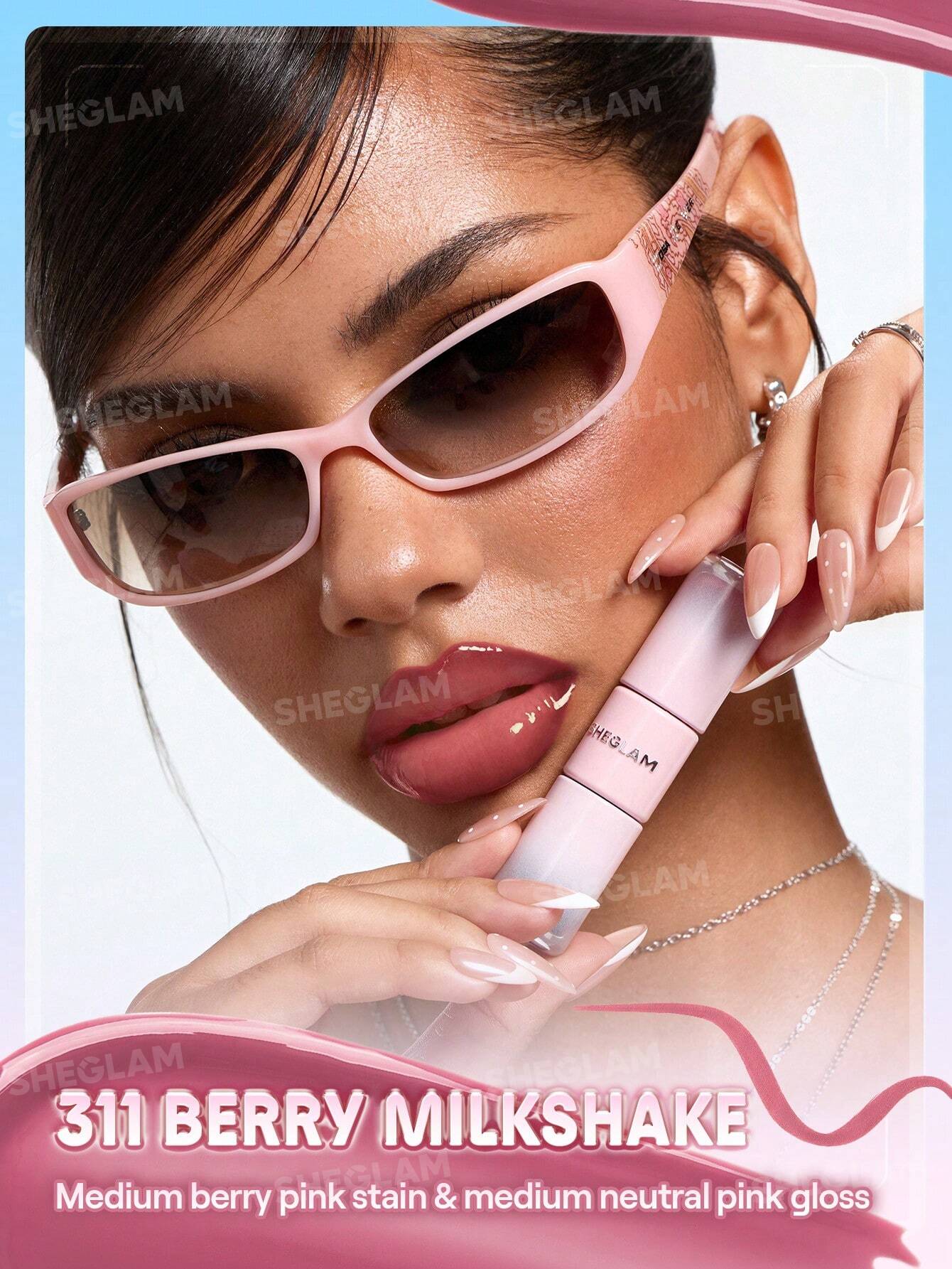 شيجلام Line To Shine Peel-Off Lip Stain و Gloss Duo - الصورة 42