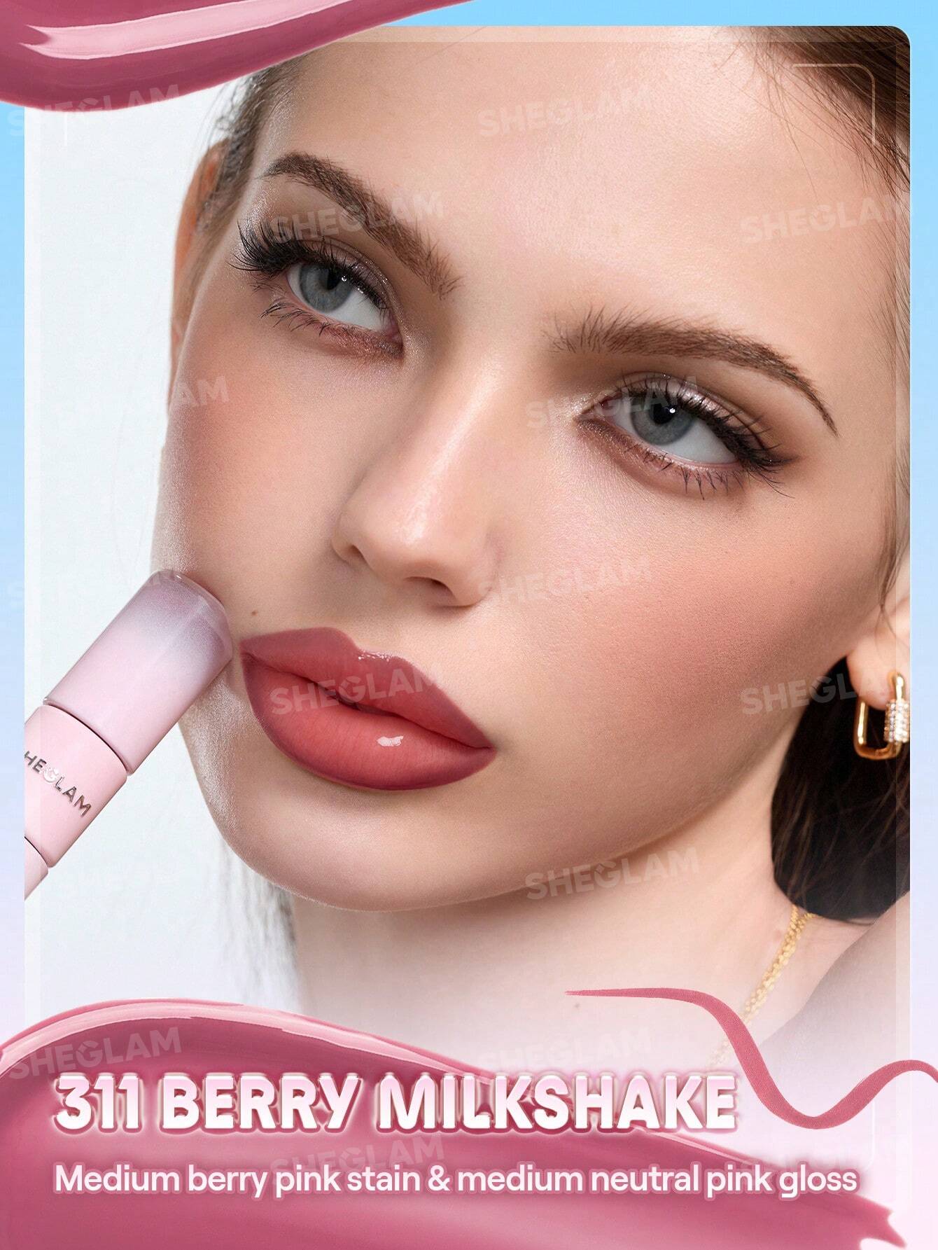 شيجلام Line To Shine Peel-Off Lip Stain و Gloss Duo - الصورة 43