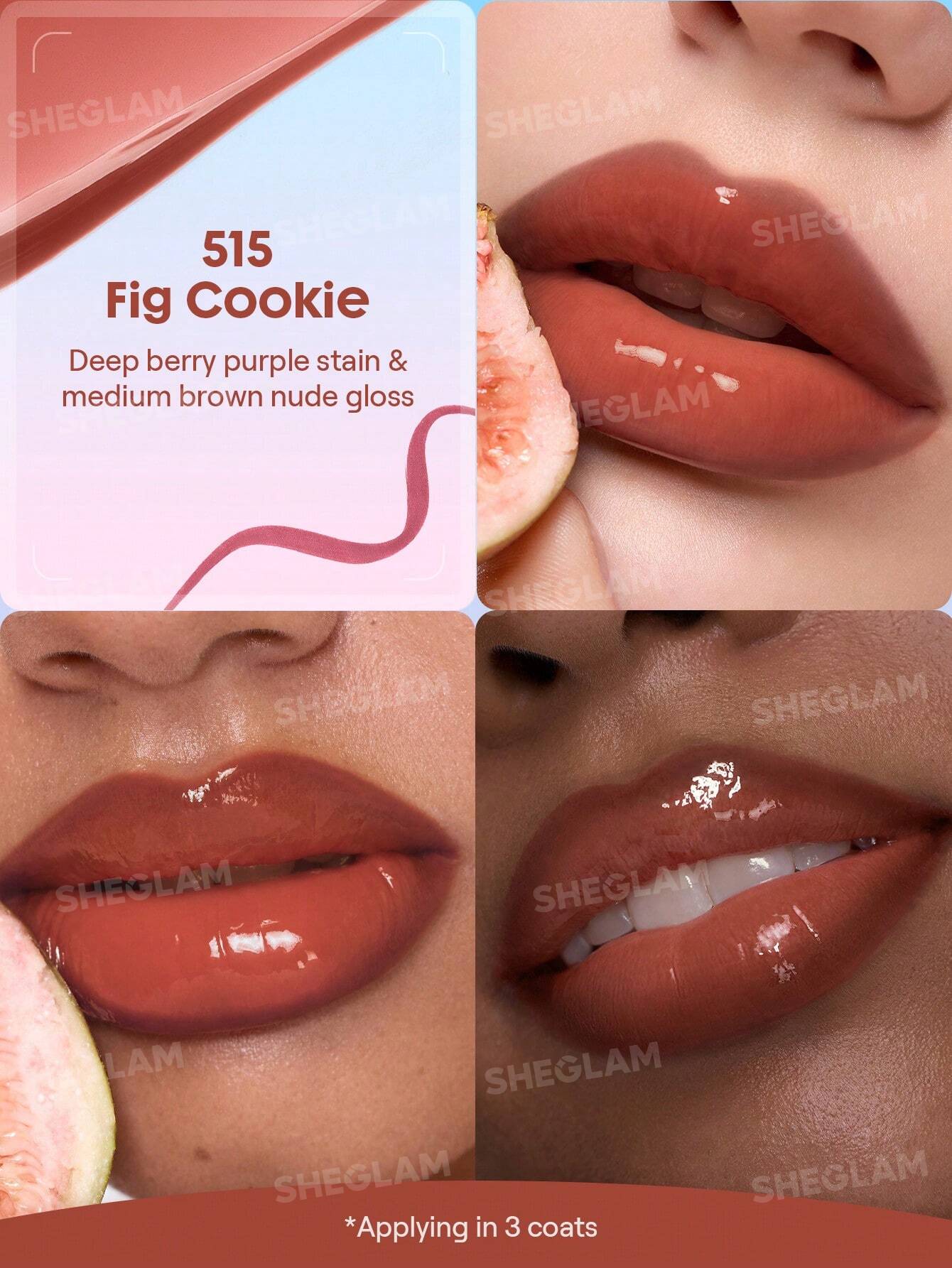 شيجلام Line To Shine Peel-Off Lip Stain و Gloss Duo - الصورة 29