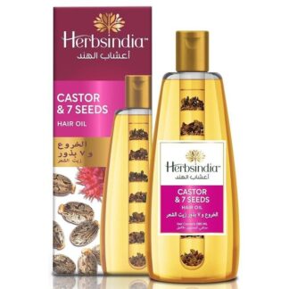 Herbsindia خروع و 7 Seeds زيت شعر مع Nourish Tube 280مل
