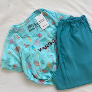 Women's Tropical Print Pajama طقم
