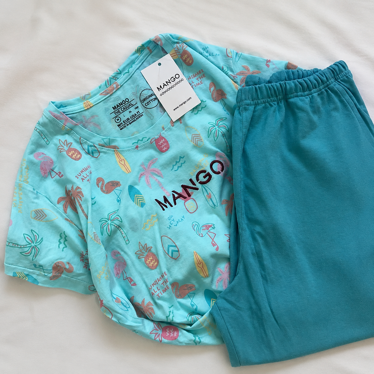 Women's Tropical Print Pajama طقم