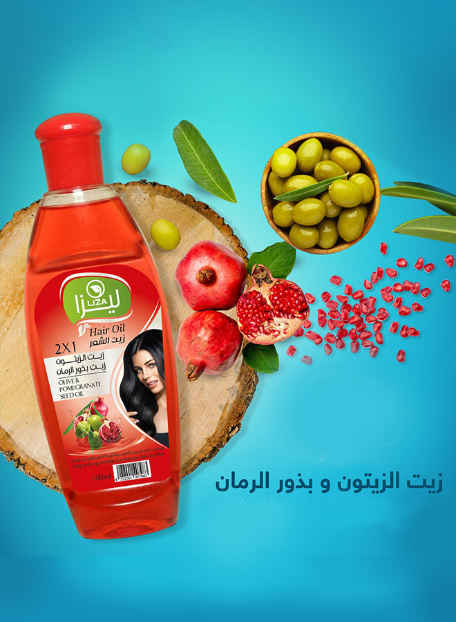 Liza زيتون و Pomegranate Seed زيت شعر 180مل - الصورة 2
