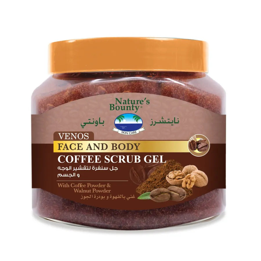 Nature s Bounty Venos Face و Body Coffee مقشر جل 600 مل