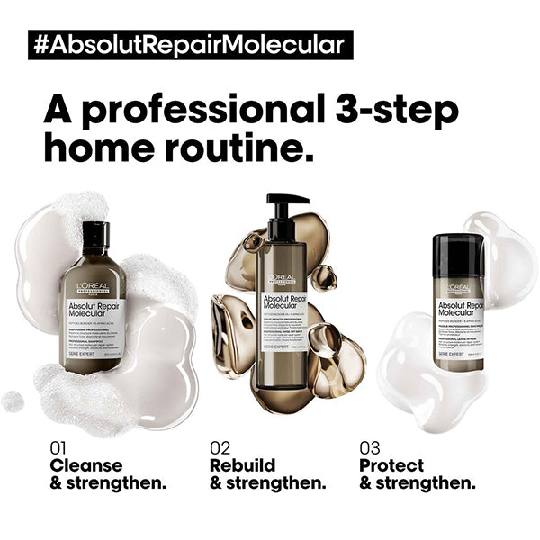 لوريال Professionnel Paris Serie Expert Absolut Repair Molecular شامبو 300 مل - الصورة 4