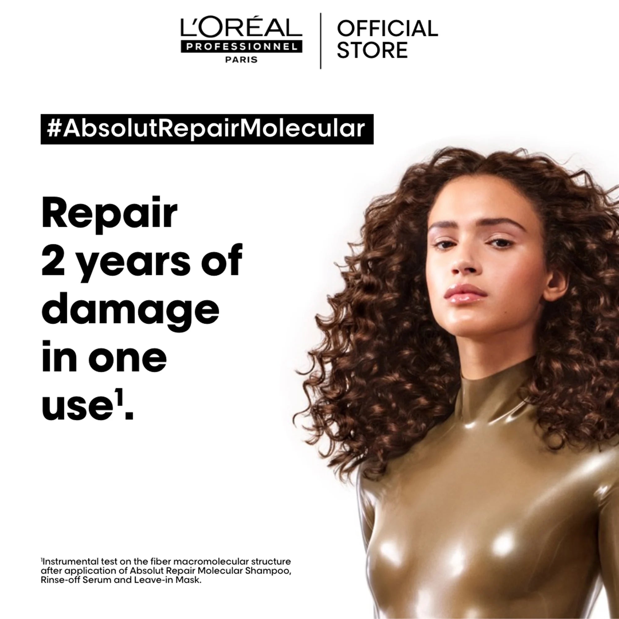لوريال Professionnel Paris Serie Expert Absolut Repair Molecular شامبو 300 مل - الصورة 7