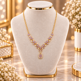 ستانلس ستيل Necklace مع Crystal Pendant