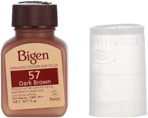 Bigen Permanent بودرة صبغة شعر 57 Dark بني - الصورة 2