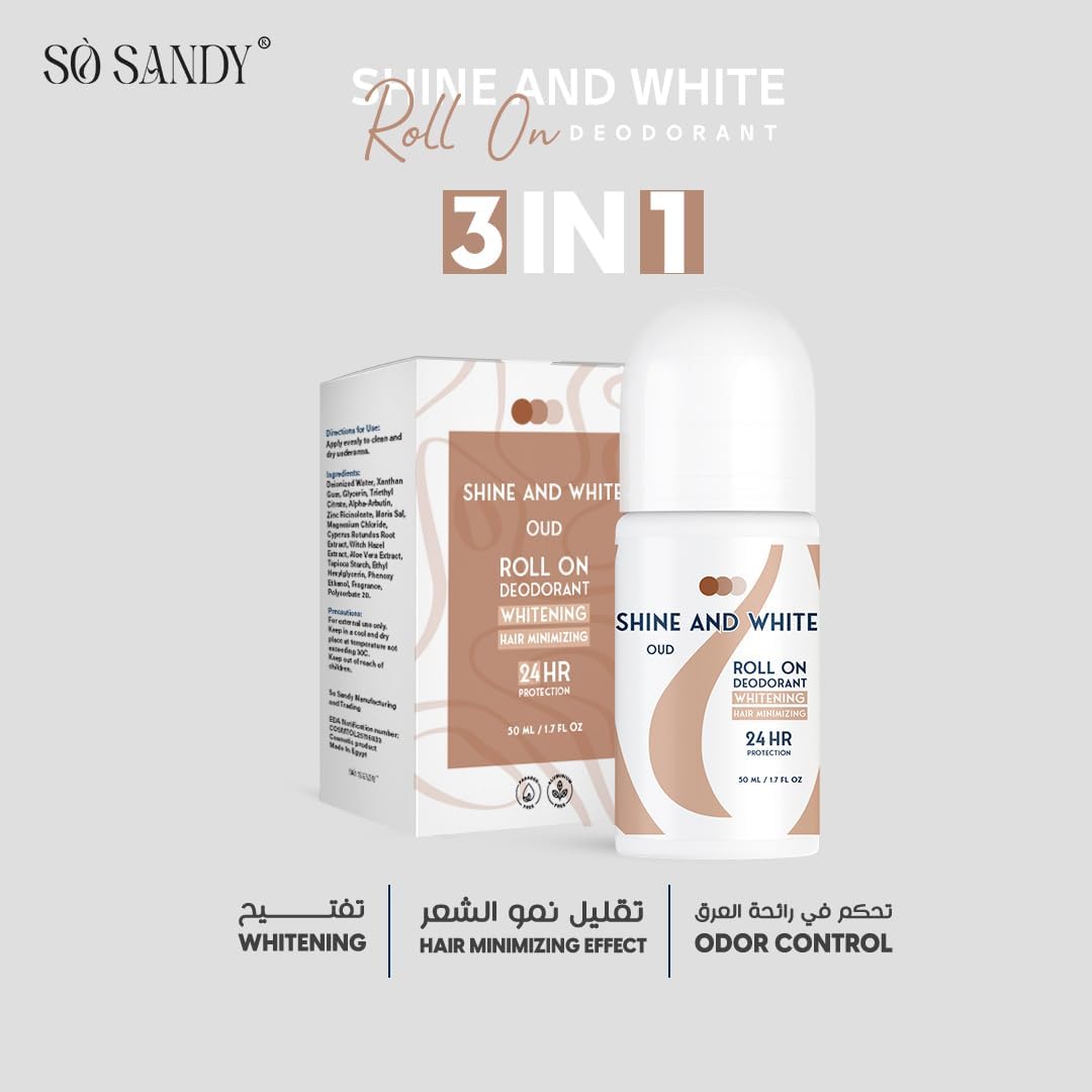 Shine و أبيض It Roll-On مزيل عرق 3 in 1 Oud Scent - الصورة 2