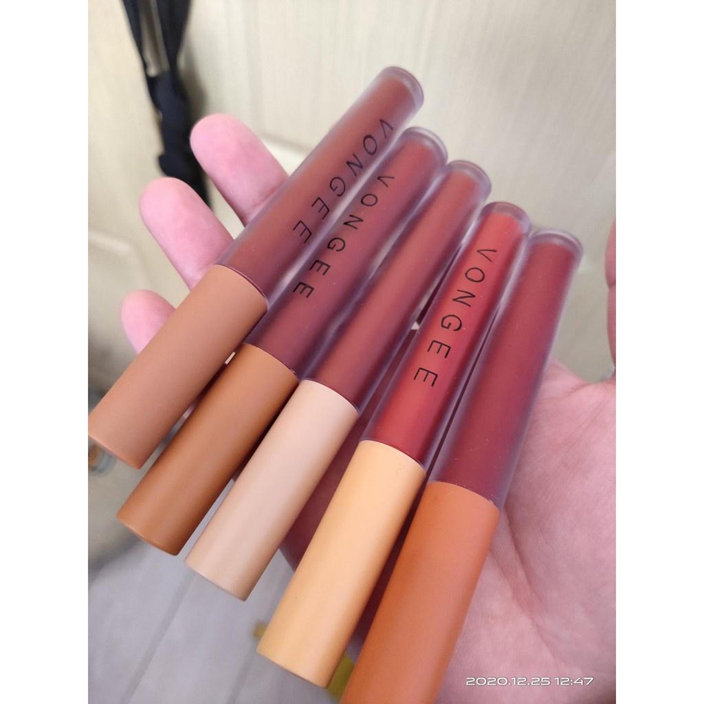  lip gloss vongee 5 pes shein - الصورة 2