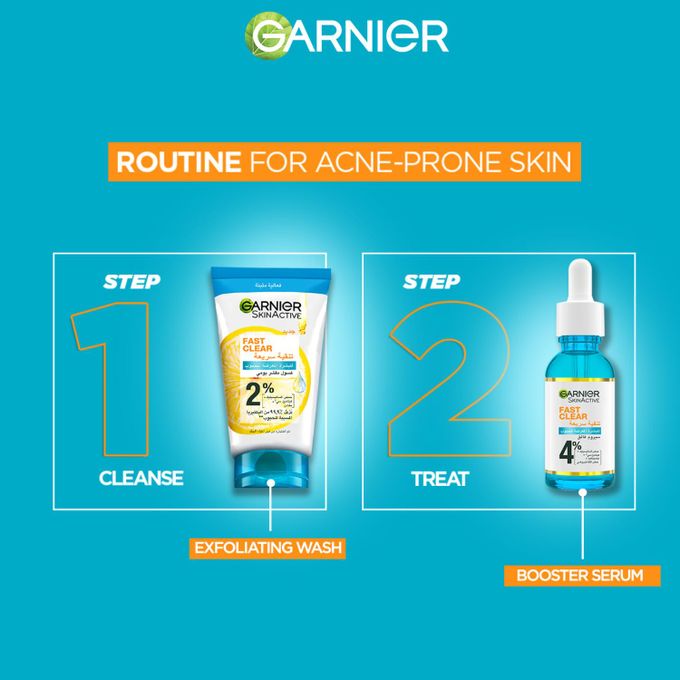غارنييه FAST CLEAR غسول FOR ACNE PRONE 50 مل - الصورة 7