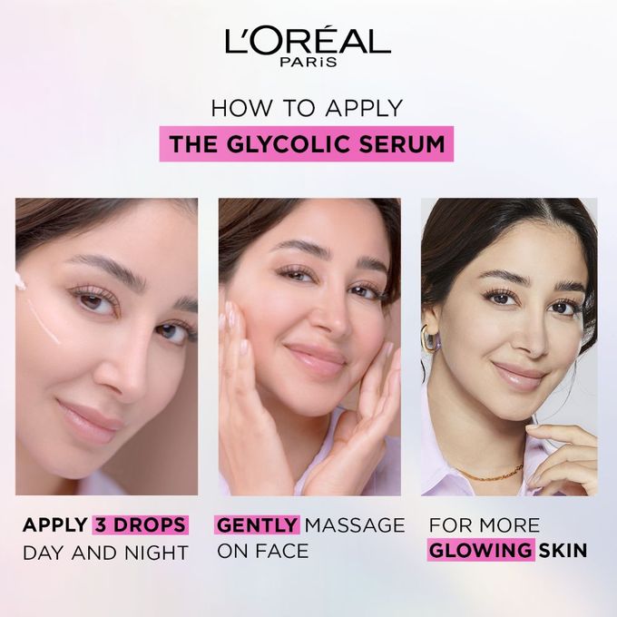 لوريال Paris Glycolic Bright Glowing سيروم 30مل - الصورة 6