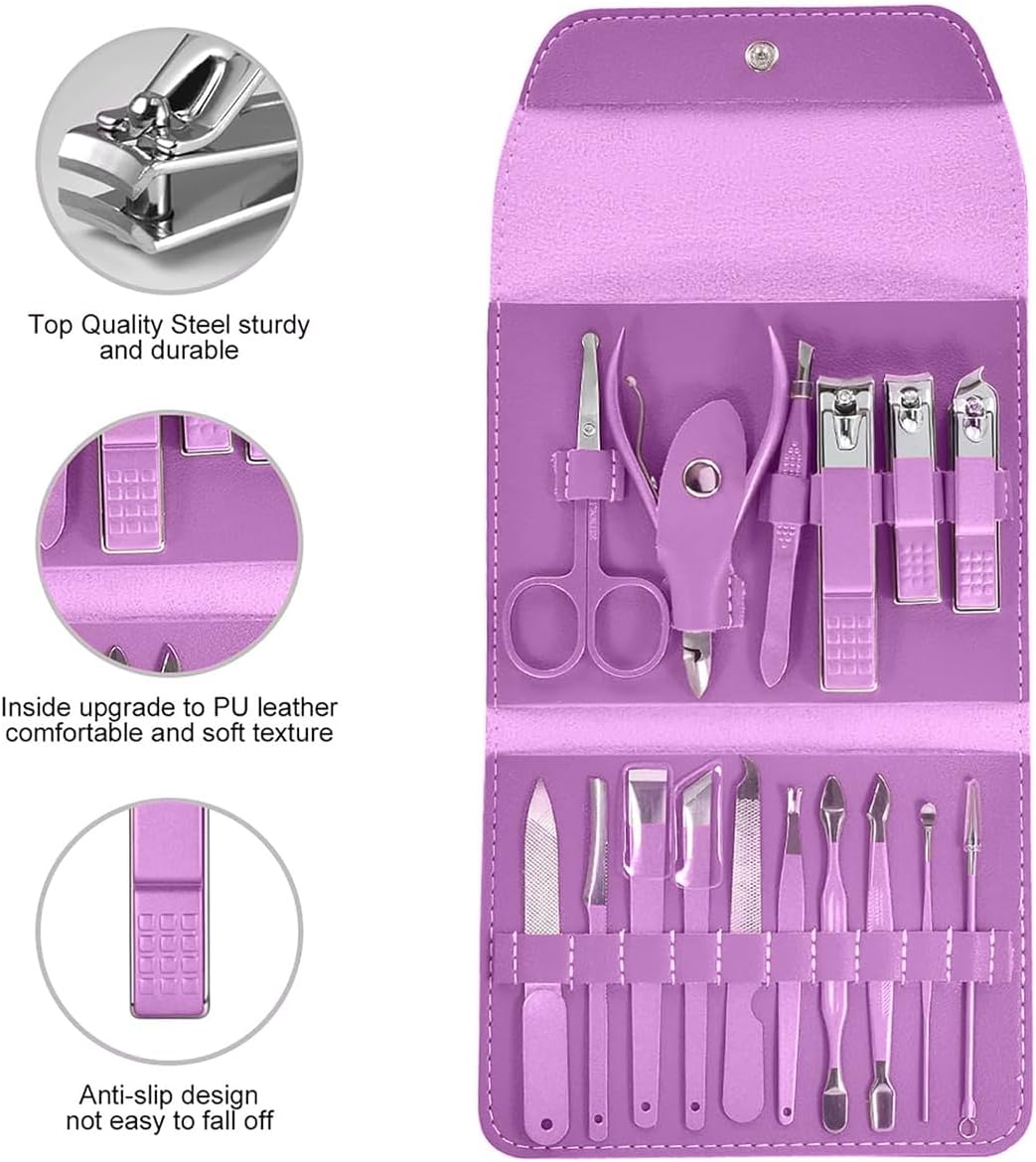 أبو يوسف 16 قطعة Manicure Pedicure Nail Care طقم - الصورة 6