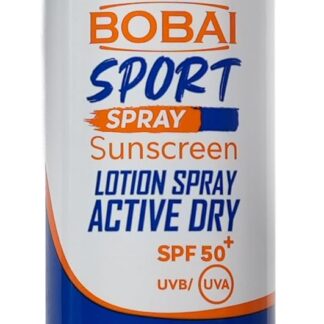 بوباي سبراي سبورت واقي من الشمس بمعامل حماية +50 SPF مقاوم للماء والعرق ذو ملمس غير مرئي ولا يحتوي على طبقة دهنية ولا يترك علامات بيضاء،