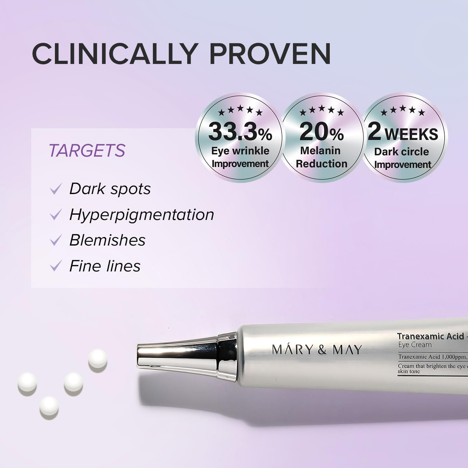 Mary و May Tranexamic Acid + Glutathione كريم عين 30 g - الصورة 15