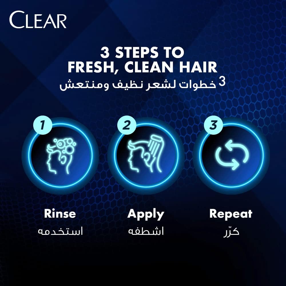 Clear Mens Antidandruff شامبو Hair Fall Defense 180مل - الصورة 2