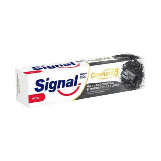 Signal Complete 8 Charcoal أبيض و Detox Toothpaste -100مل two packs