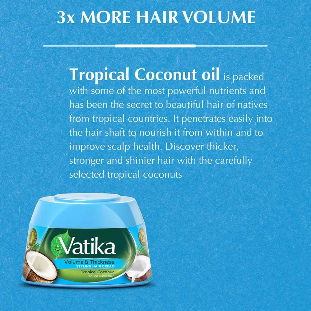 Vatika Naturals Volume و Thickness تصفيف كريم شعر 125g - الصورة 4