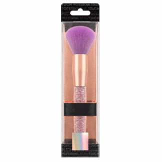 Kiki Large Fluffy بودرة فرشاة مكياج مع Crystal جليتر Handle Purple