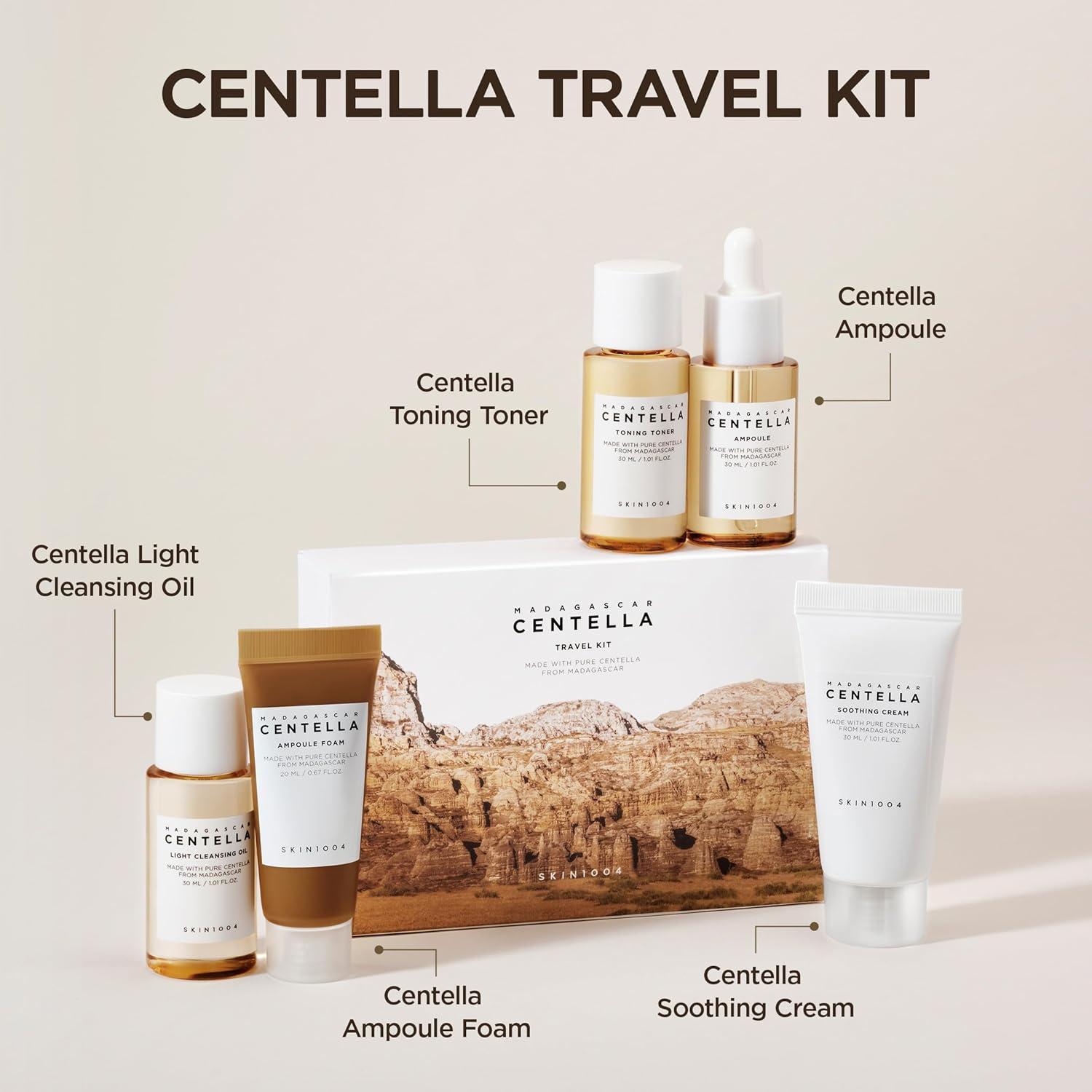 Skin1004 Madagascar Centella Travel طقم - الصورة 3