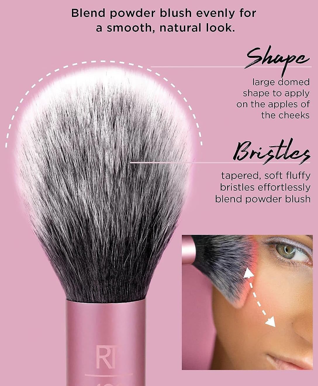 ريل تكنيكس Face Essentials طقم فرش مكياج - 5قطع - الصورة 6