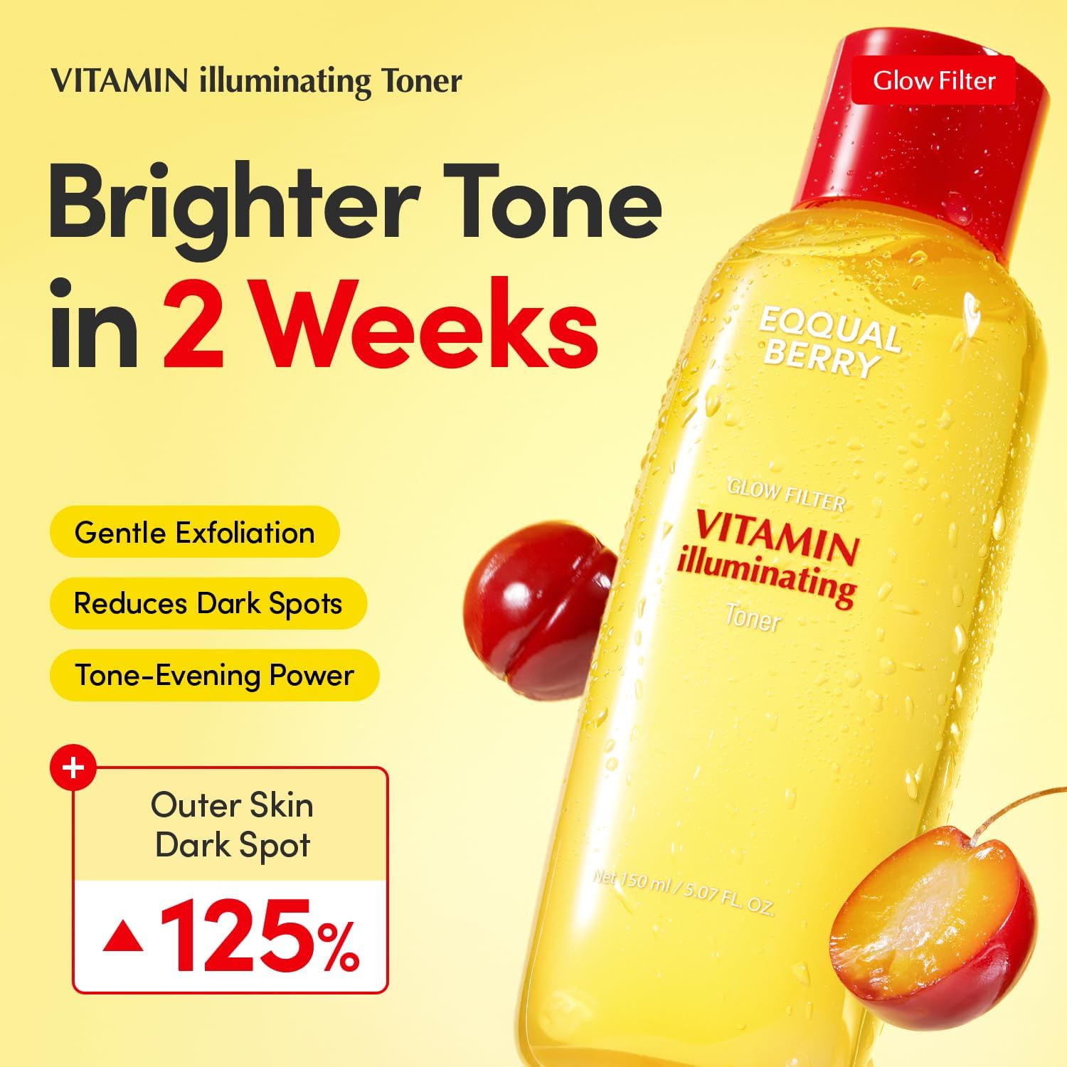 Eqqualberry Vitamin illuminating تونر 150مل - الصورة 7