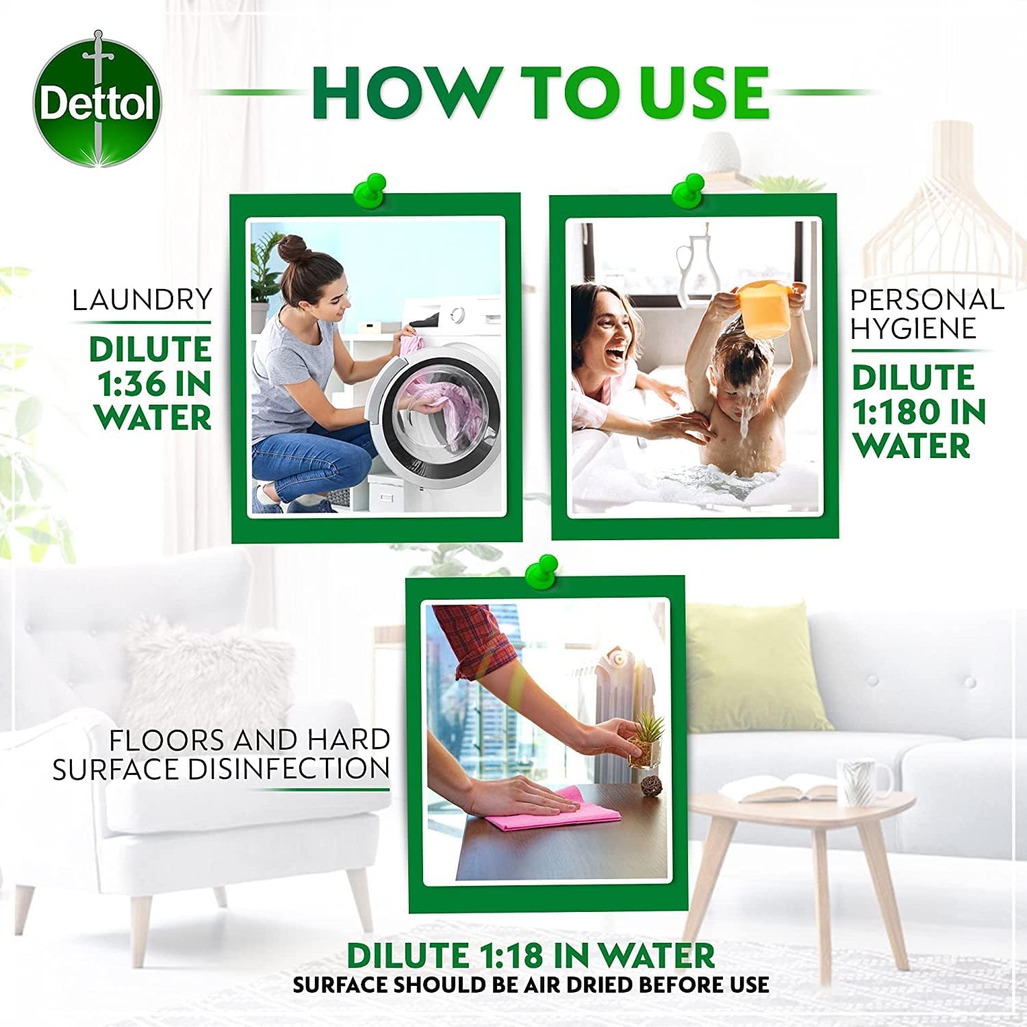 Dettol Anti-Bacterial Disinfectant - 235مل - الصورة 5