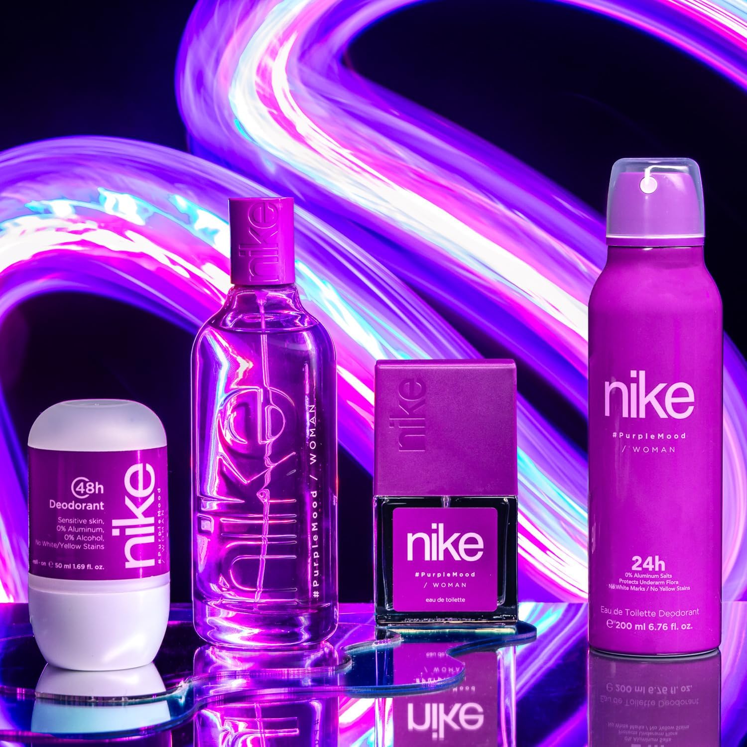 Nike Purple Mood Woman مزيل عرق بخاخ 200 مل - الصورة 2