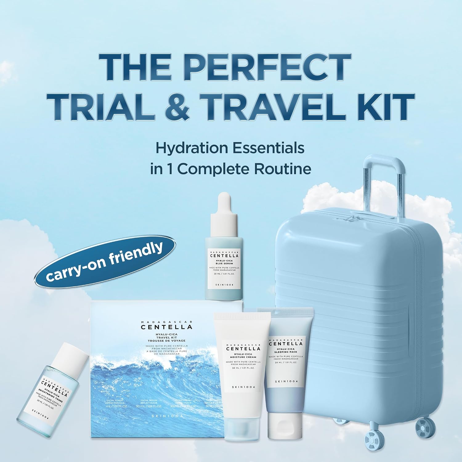 Skin1004 Madagascar Centella Hyalu cica Travel طقم - الصورة 8