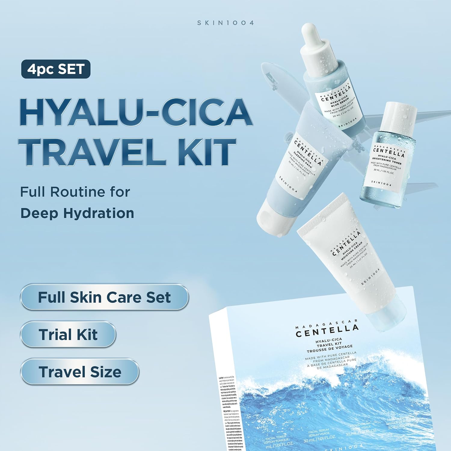 Skin1004 Madagascar Centella Hyalu cica Travel طقم - الصورة 6