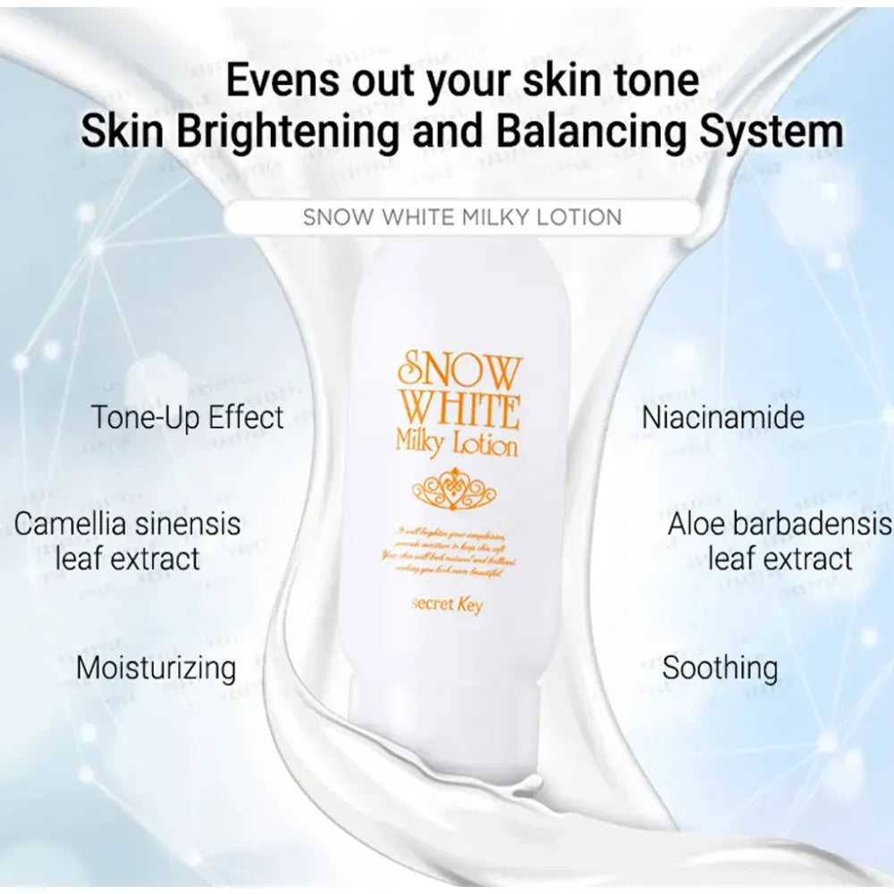 Secret Key Snow أبيض Milk Skin Lightening لوشن 120g - الصورة 2