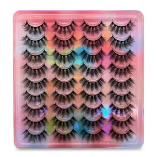 شي إن رموش 20 Pairs Natural Looking Curled Faux Mink Strip