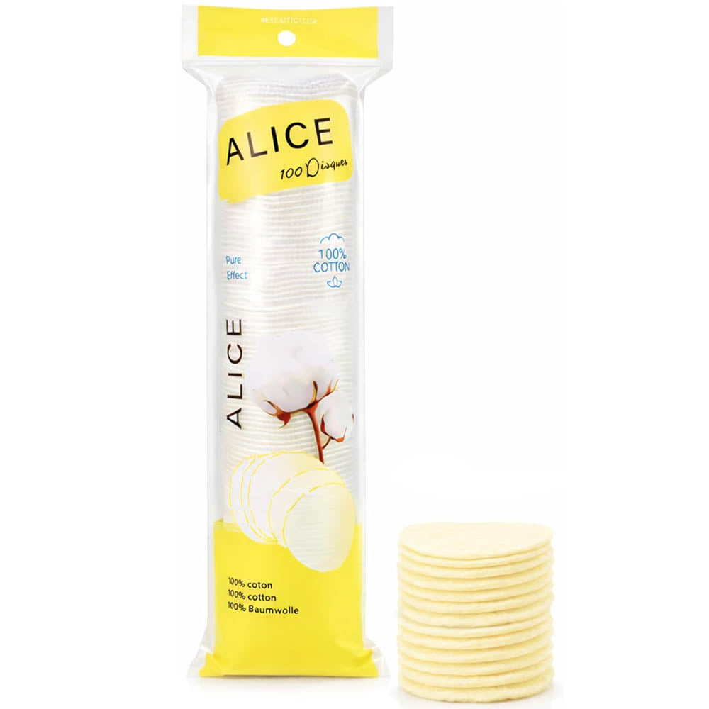 Alice مزيل مكياج قطن تنظيف 100قطع