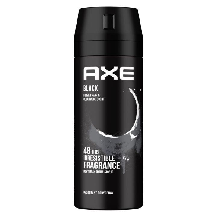 Axe Aerosol أسود مزيل عرق و Body بخاخ للرجال 150 مل
