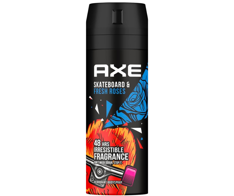 Axe Body بخاخ للرجال Skateboard Fresh Roses 150مل