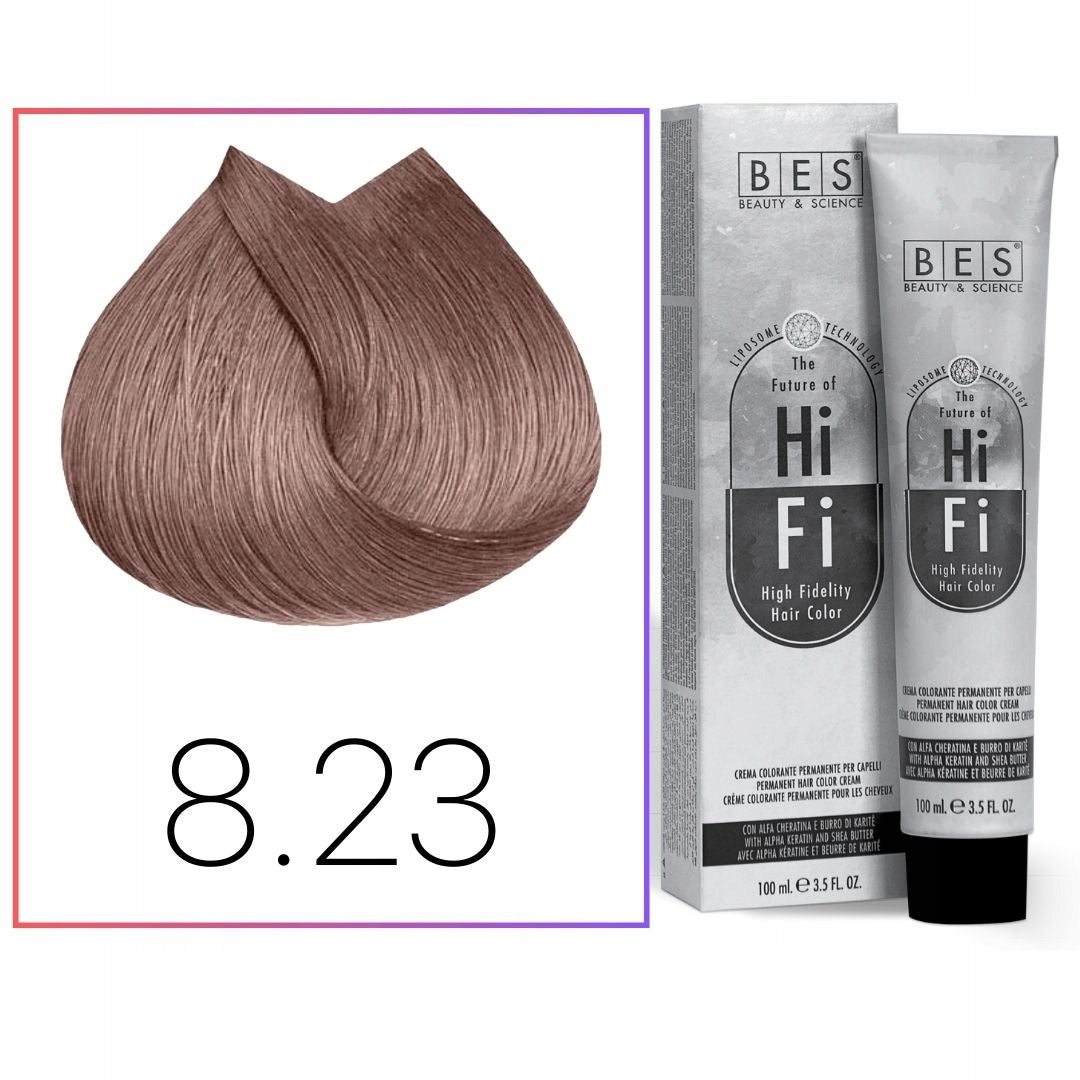 BES HI-FI صبغة شعر 8.23 100مل