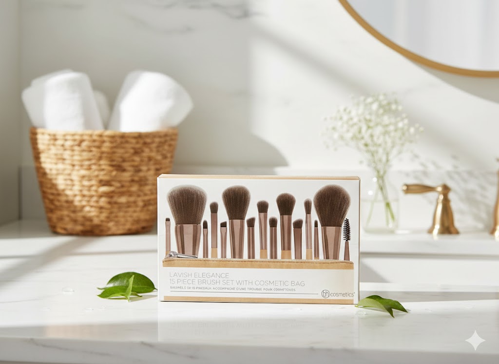 BH Cosmetics- Lavish Elegance 15 قطعة فرشاة طقم مع حقيبة - الصورة 2