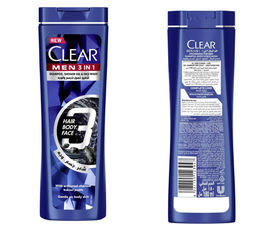 Clear Men شامبو 3 In1 180 مل