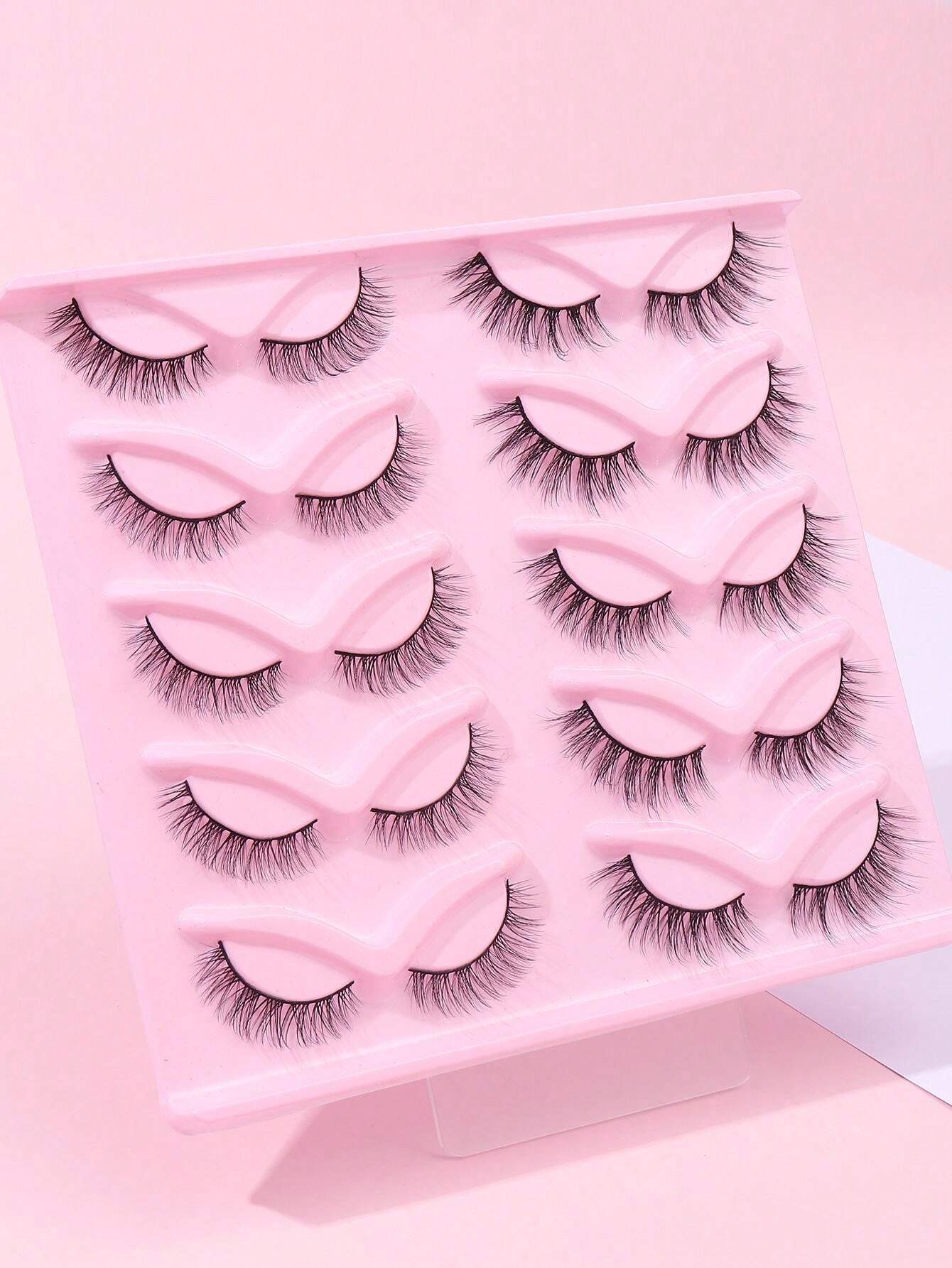 شي إن 10 Pairs Of Mixed Cat Eye رموش - الصورة 5